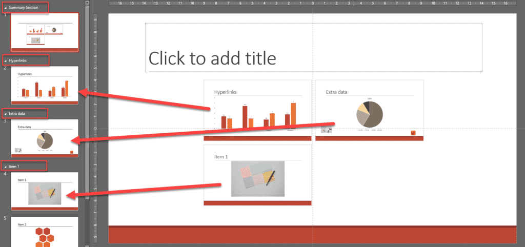 PowerPoint interfce showing a Summary Zoom